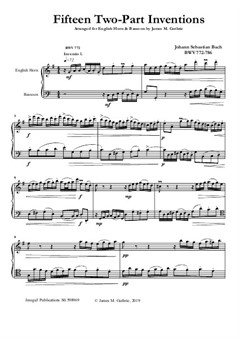 Bach: 15 Two-Part Inventions for English Horn and Bassoon