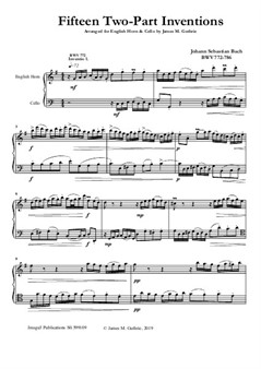 Bach: 15 Two-Part Inventions for English Horn and Cello