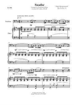 Rachmaninoff: Vocalise for Trombone and Piano