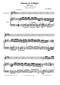 BACH: Sonata for Clarinet and Piano